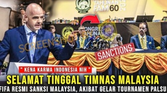 CEK FAKTA: Timnas Malaysia Disanksi Oleh FIFA Karena Federasi Langgar Regulasi, Benarkah?