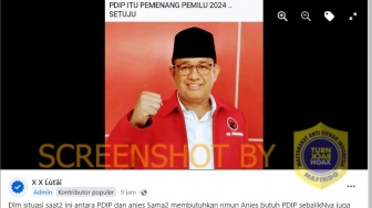 Cek Fakta: Beredar Foto Anies Baswedan Menggunakan Seragam PDIP