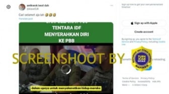 Cek Fakta: Ratusan Tentara IDF Serahkan diri ke PBB, Langsung Dipimpin TNI