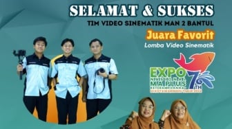 Selamat! Video Sinematik MAN 2 Bantul Raih Juara Favorit dalam Expo Nasional 2024