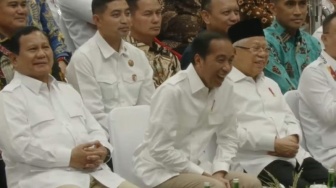 Yel-yel "Terima Kasih Jokowi" Menggema di Acara Apel Kader dan Penutupan Rapimnas Partai Gerindra