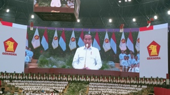 Di Rapimnas Gerindra, Jokowi Klaim Prabowo Sangat Sayang Kepadanya