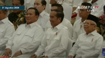 Tiba di Rapimnas Gerindra, Jokowi Disambut Prabowo dan Jajaran Partai