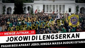 CEK FAKTA: Massa Duduki Istana dan Lengserkan Jokowi