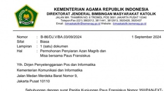 Protes Azan Magrib Disiarkan Lewat Running Teks saat Kunjungan Paus Fransiskus, FPI: Rezim Ini Terjangkit Islamofobia