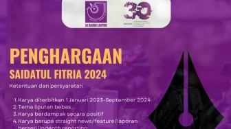 Panggilan untuk Jurnalis Keren di Lampung: Penghargaan Saidatul Fitria Menunggu Karyamu