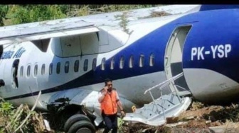 Ngeri! Begini Kronologi Pesawat Trigana Air Gagal Lepas Landas di Bandara Serui Papua