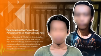 2 Pria Ditangkap Setelah Diduga Mencuri Pagar Besi Pemakaman Umum di Kubu Raya