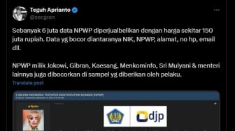 Anak Buah Sri Mulyani Bantah Tudingan 6 Juta Data NPWP Bocor dan Dijual Rp150 Juta