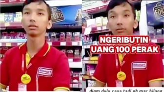 Viral Gegara Uang Rp100 Karyawan Alfamart Disemprot Pelanggan