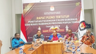 KPU Tetapkan 4 Paslon Pilgub Papua Tengah 2024