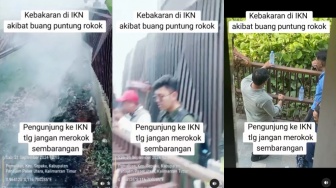 IKN Terbakar Akibat Ulah Pengunjung, Semak Belukar Hangus di Depan Bilah Garuda