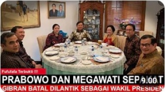 Cek Fakta: Prabowo dan Megawati Sepakat Gibran Batal Dilantik sebagai Wakil Presiden