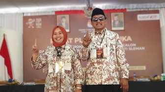 Dapat Nomor 1 sebagai Nomor Keberuntungan, Kustini-Sukamto Pede Tatap Pilkada Sleman 2024