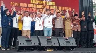 Deklarasi Kampanye Damai, Bobby Nasution-Surya Didampingi 10 Partai