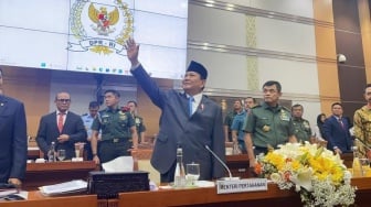 Perdana ke DPR usai Menang Pilpres, Prabowo Mendadak Diteriaki "Pak Presiden"