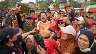 Kampanye Hari Pertama di Waduk Brigif Peninggalan Anies, Rano Karno ke Warga: Jangan Golput!