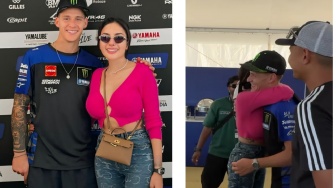 Nikita Mirzani Terciduk Peluk Pembalap MotoGP di Mandalika, Netizen: Lolly, Mamakmu Berkelas tapi Kamu Malah Milih Tapir