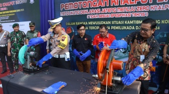 Polresta Solo Sita Ribuan Knalpot Brong Periode Januari Hingga Oktober 2024