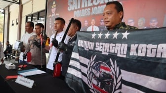 Gerombolan Gangster di Jombang Diamankan Polisi Usai Bikin Onar, Terancam 7 Tahun Penjara