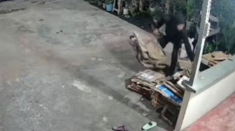 Terekam CCTV! Maling Kardus Beraksi di Pontianak, Netizen: Demi Depo?