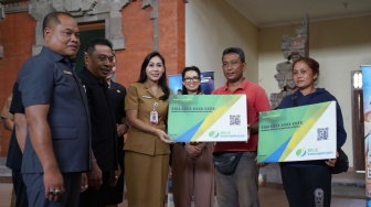 CSR BRI Dukung Perlindungan 528 Pedagang Gianyar Lewat BPJS Ketenagakerjaan