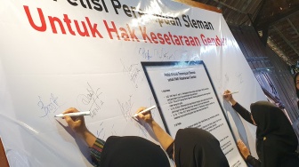 Tolak Diskriminasi Gender di Kampanye Pilkada Sleman, Ratusan Perempuan Serukan Kesetaraan
