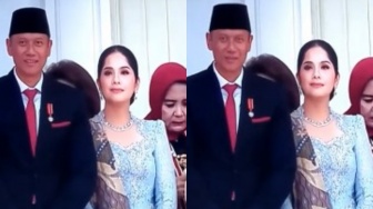 Momen AHY Kicep saat Dicubit Annisa Pohan gegara Asyik Ngobrol, Netizen: Menyala Bini...