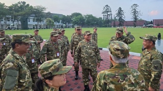 Setelah Latihan Berbaris, Prabowo Pimpin Sarapan Pagi Bareng Menteri di Agenda Retreat