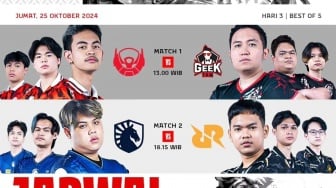 Jadwal MPL ID S14 Babak Playoffs Hari Ketiga: Laga Hidup Mati BTR Alpha vs Geek Fam