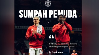 Ikut Peringati Sumpah Pemuda, Manchester United: Yang Muda yang Membara!