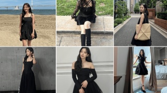 6 Inspirasi Dress Nuansa Hitam ala Idol Cewek Korea, Bikin Tampil Anggun!