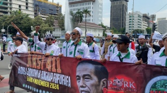 Gelar Aksi Reuni 411 di Jakarta, Tuntutan Massa FPI: Adili Jokowi, Tangkap Pemilik Akun Fufufafa