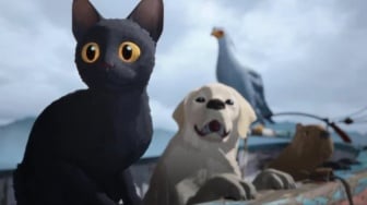 Review Film Animasi Flow: Perjalanan Kucing Hitam di Tengah Banjir Besar