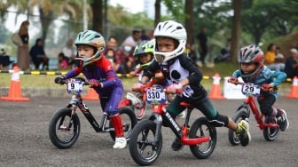 Asah Bakat Si Kecil, Ratusan Anak Adu Cepat di Journalist MTB Pushbike Competition