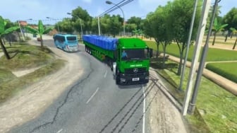 2 Link Mod Bussid Truck Siba Surya Muatan Trailer dan Box, Latih Skill Mengemudi Kendaraan Berat