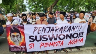 Gelar Demo di Depan DPD PKS, Ikatan Santri Jakarta Minta Suswono Ditangkap Buntut Dugaan Penistaan Agama