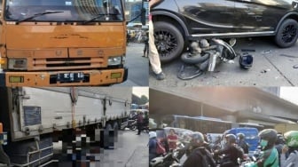 Truk Gagal Rem Tabrak 7 Kendaraan di Slipi, 1 Tewas Tewas dan 3 Luka Berat