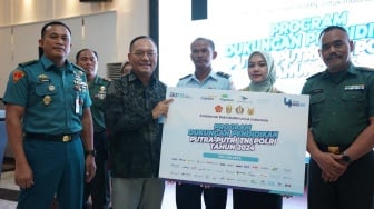 Bank Mandiri, Garuda Indonesia, Pegadaian dan Angkasa Pura Indonesia Salurkan Bantuan Kuliah Putra Putri TNI/Polri