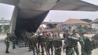 200 Prajurit Kodam IX/Udayana Dikirim ke Flores Timur Bangun Huntara Lewotobi