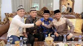 Bambang-Rafieq Sambangi Wahdi-Qomaru, Komitmen Bangun Metro Bersama