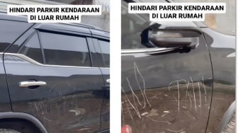 Mengenaskan! Fortuner Rp600 Juta Dicoret-coret, Netizen Malah Salahkan Pemilik Mobil?