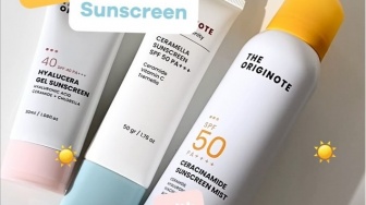 3 Varian Sunscreen The Originote, Ada Tekstur Gel Bening dan Bentuk Spray