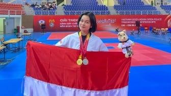 Polwan Polda Sumut Raih Medali Emas-Perak di Asian Police Taekwondo Championship 2024