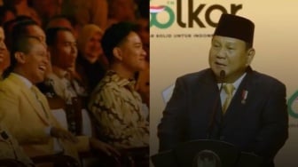 Prabowo Blak-blakan Sindir Bahlil Lahadalia Tak Bisa Bahasa Inggris, Publik Soroti Senyum Kecut Gibran: Nyesek Banget...