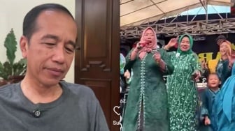 Posisi HP Jokowi saat Bikin Konten Reaksi Lagu 'Waktu Ku Kecil' Disorot: Minimal Kalau Mau Ngibul...