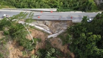 Karena Longsor, Jalur ke IKN Terbelah Dua, Jembatan Darurat Jadi Solusi Sementara