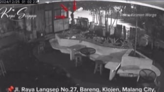 Viral Aksi Pencurian Elpiji di Kafe Klojen Malang Terekam Kamera CCTV