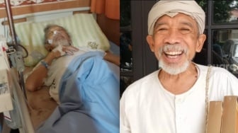 Tadinya Terbaring Lemas di RS, Abah Qomar Akhirnya Tertawa Saat Dijenguk Bopak