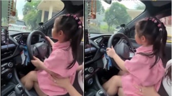 Viral Emak-emak Dihujat Gegara Ajari Anak Menyetir Mobil di Jalanan